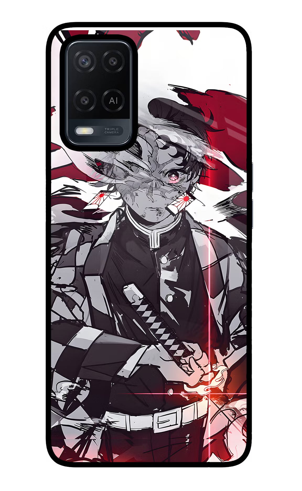 Demon Slayer Oppo A54 Glass Case