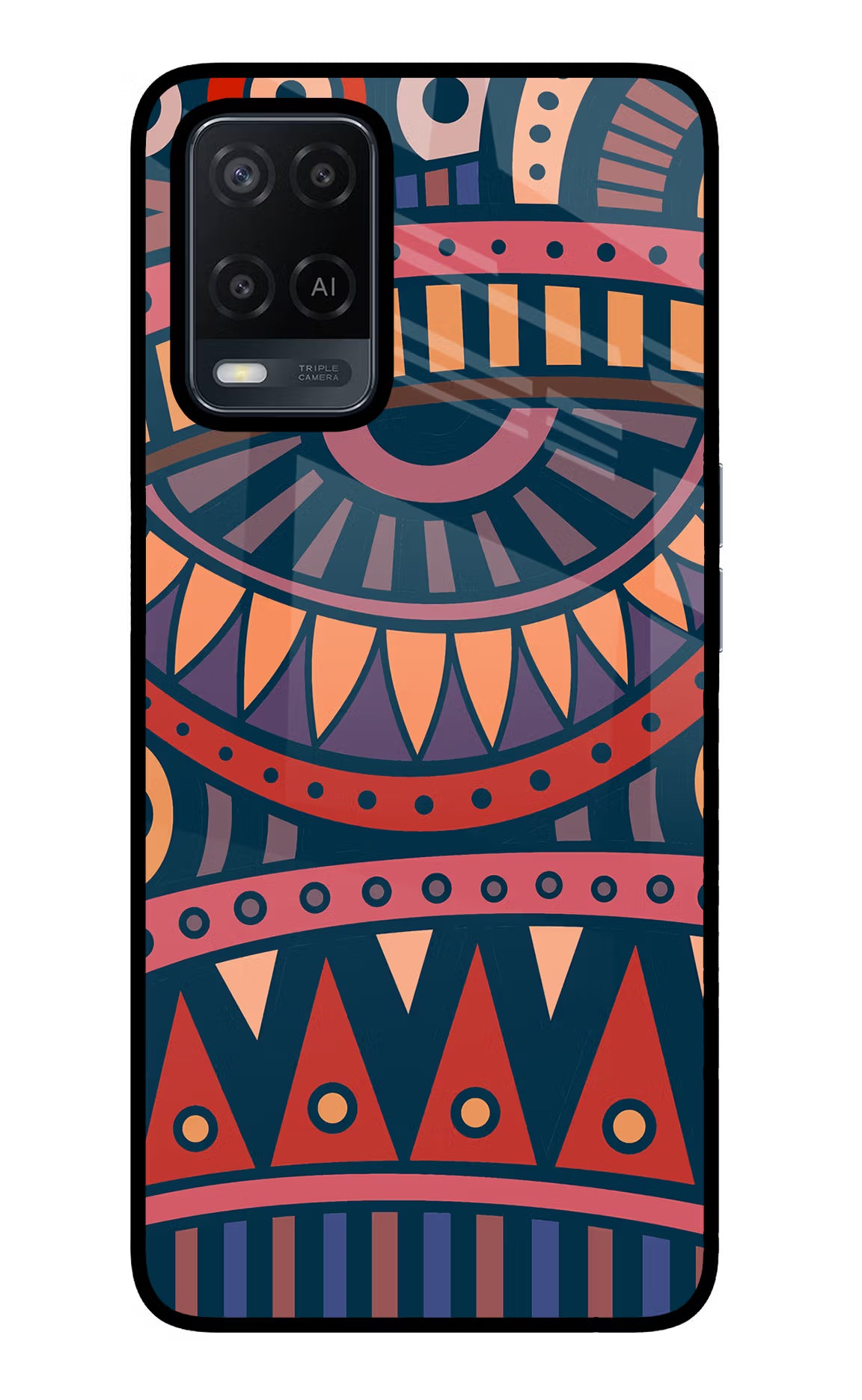 African Culture Design Oppo A54 Glass Case Back Cover by Casekaro