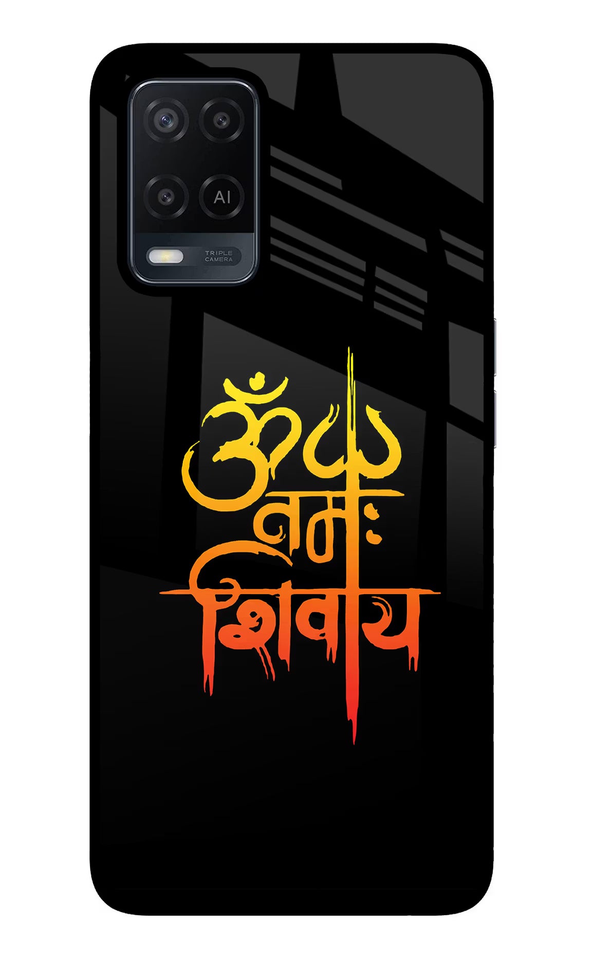 Om Namah Shivay Oppo A54 Glass Case Back Cover by Casekaro
