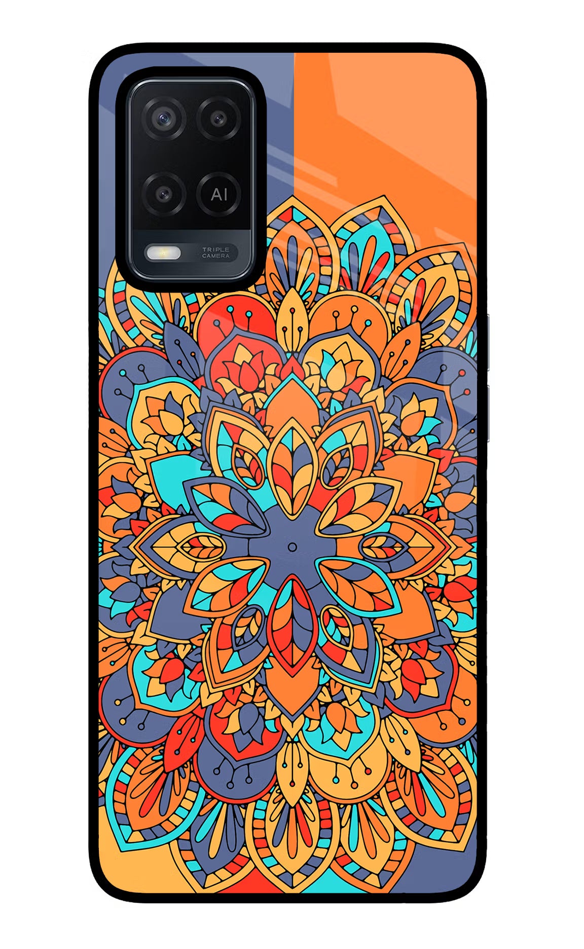 Color Mandala Oppo A54 Glass Case