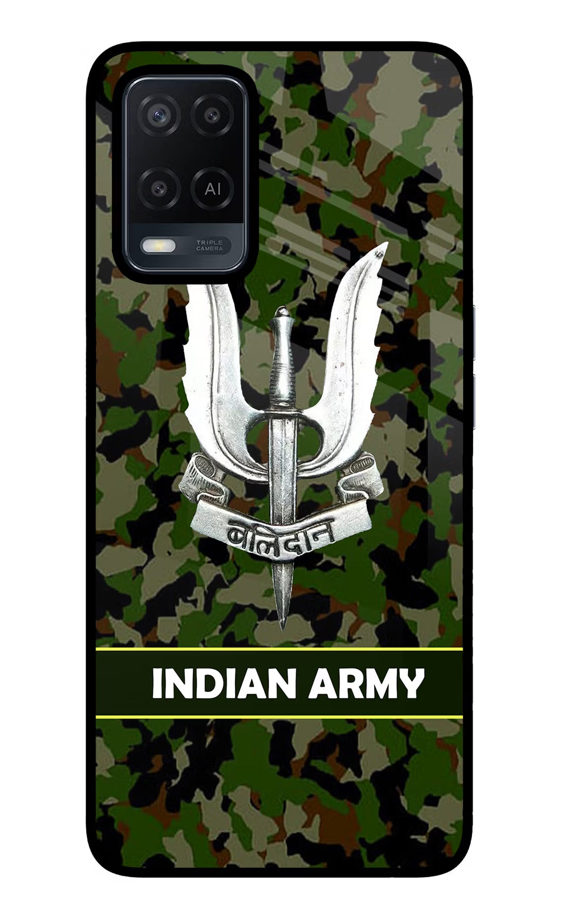 Balidan Indian Logo Oppo A54 Glass Case Back Cover by Casekaro