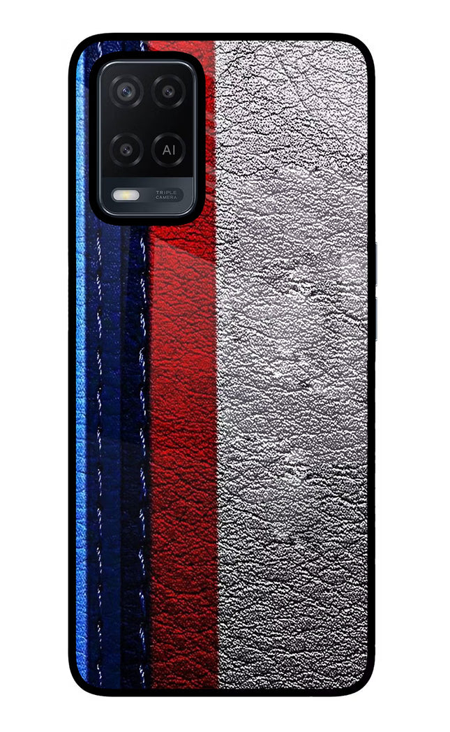 BMW Stripes Oppo A54 Glass Case Back Cover by Casekaro