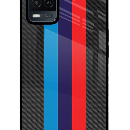 BMW Stripes Pattern Oppo A54 Glass Case