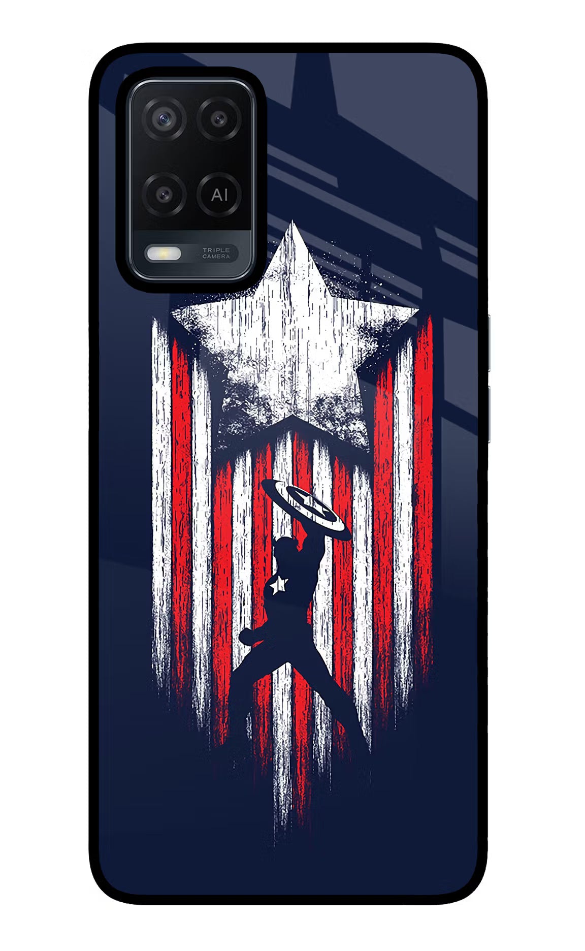 Captain America Marvel Art Oppo A54 Glass Case Back Cover by Casekaro