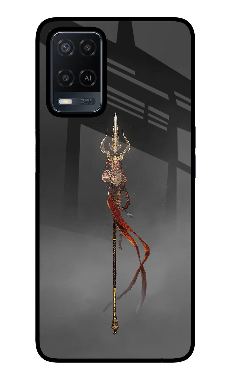 Shiv Trishul Oppo A54 Back Cover, Glass case