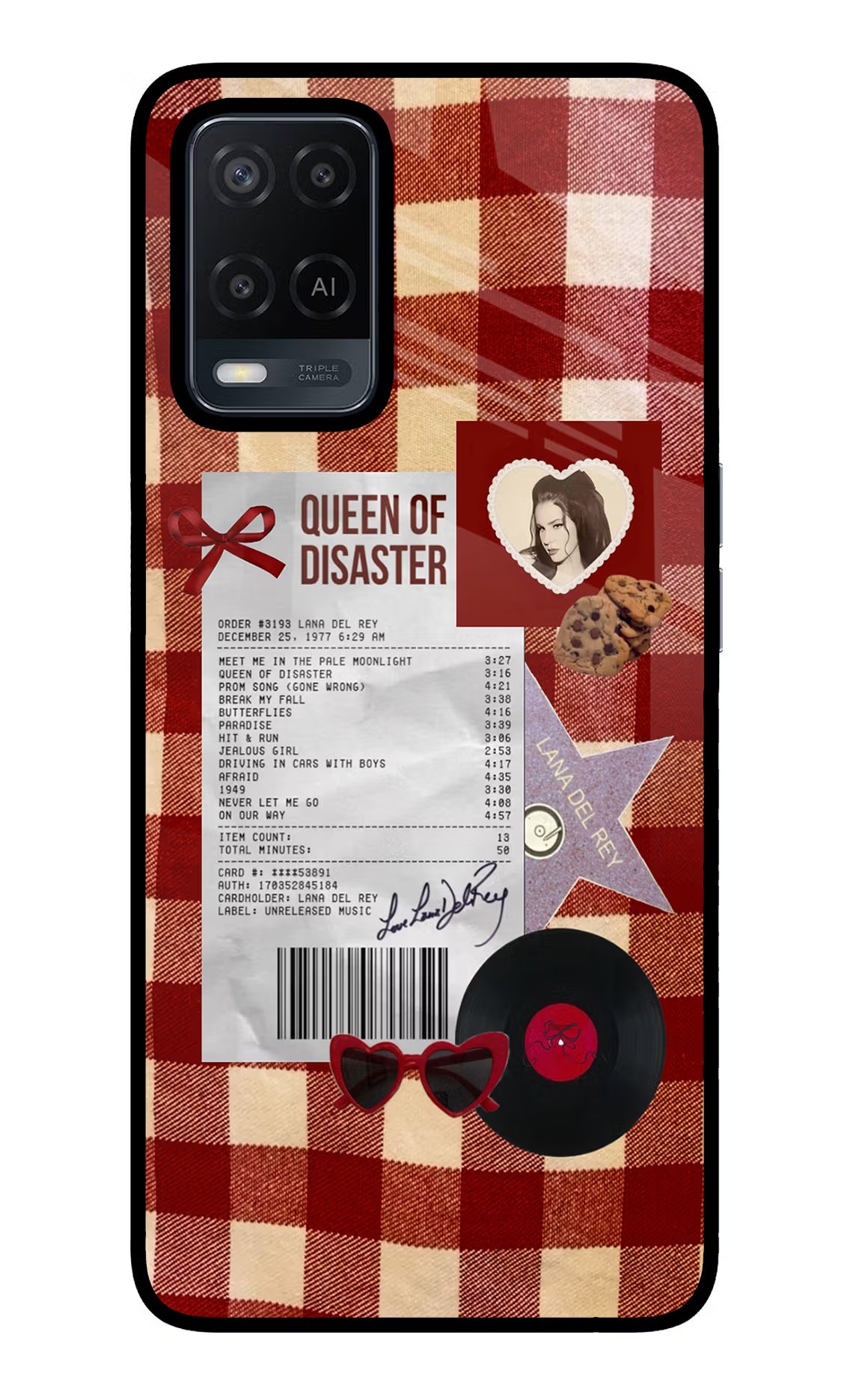 Queen of Disaster Oppo A54 Glass Case