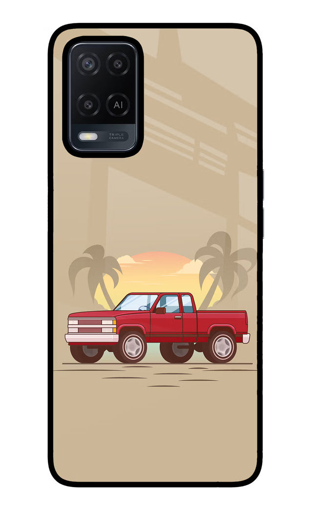 Desert Classic Drive Oppo A54 Glass Case Back Cover by Casekaro