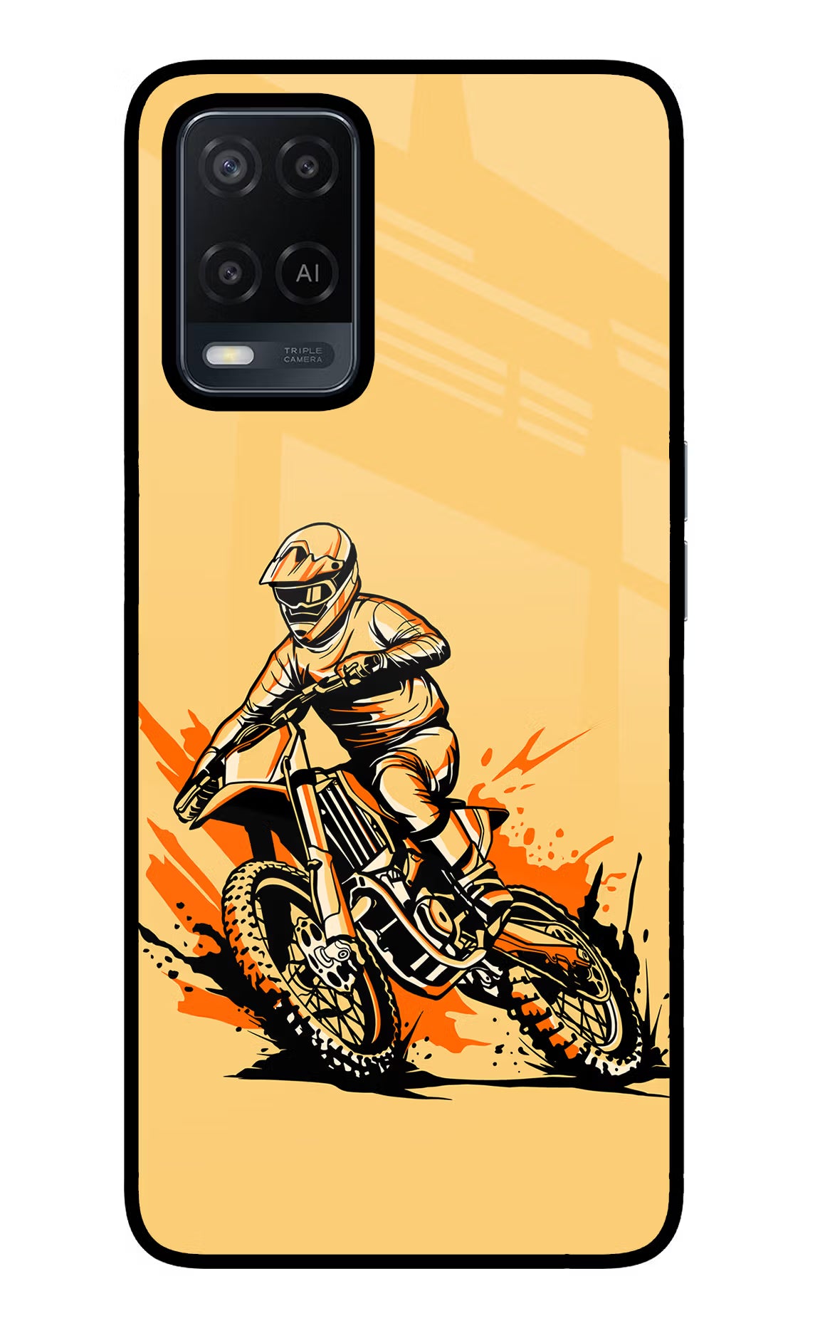 Off-Road Fury Oppo A54 Glass Case Back Cover by Casekaro