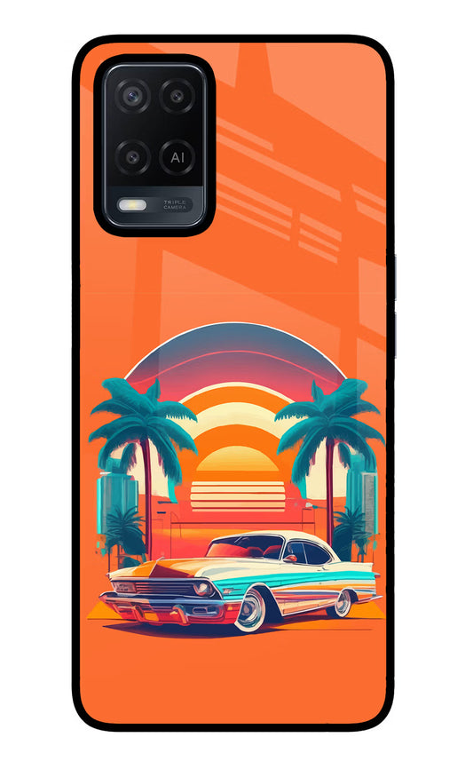 Palm Drive 80s Oppo A54 Glass Case