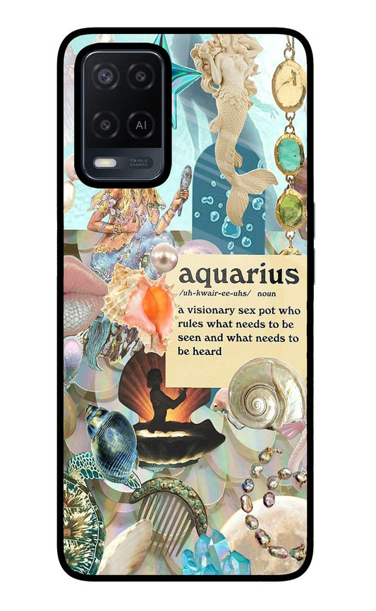 Aquarius Zodiac Oppo A54 Glass Case