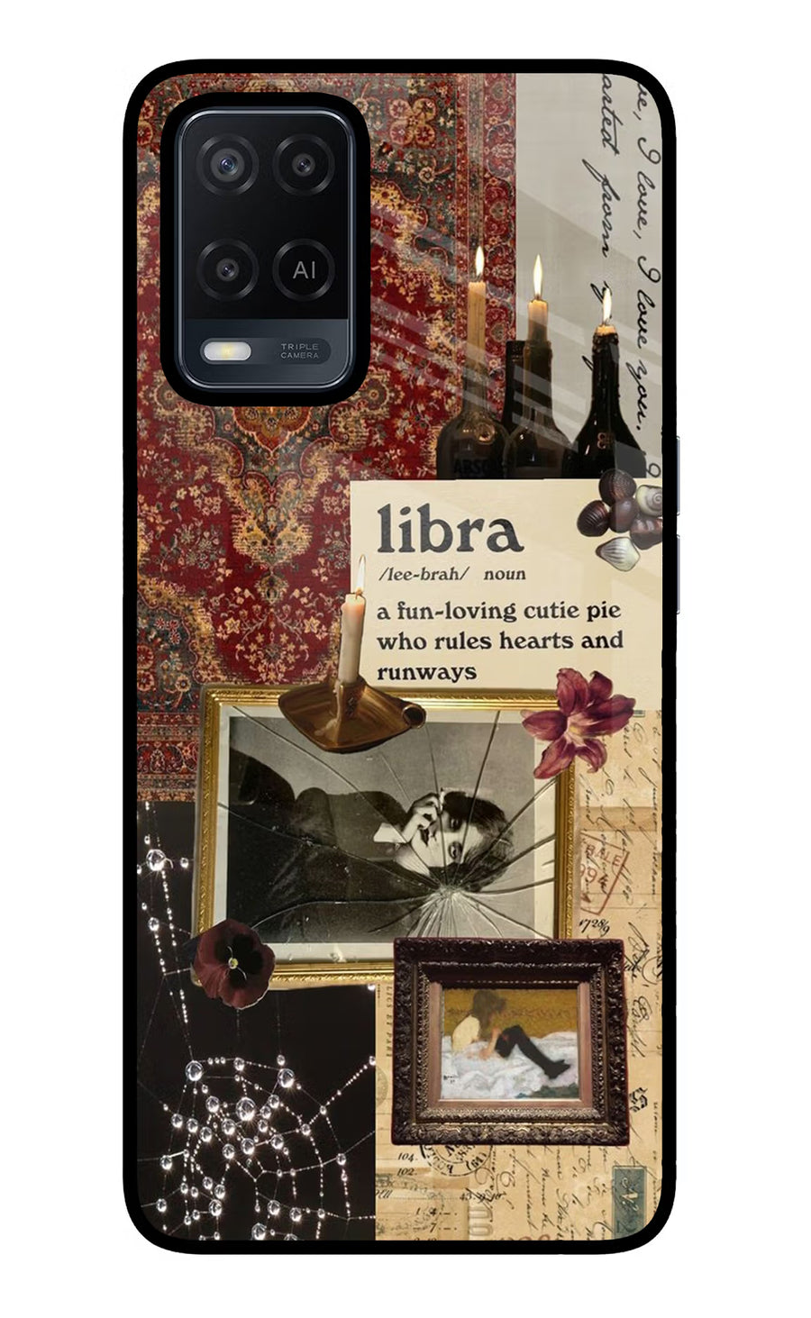 Libra Zodiac Oppo A54 Back Cover, Glass case