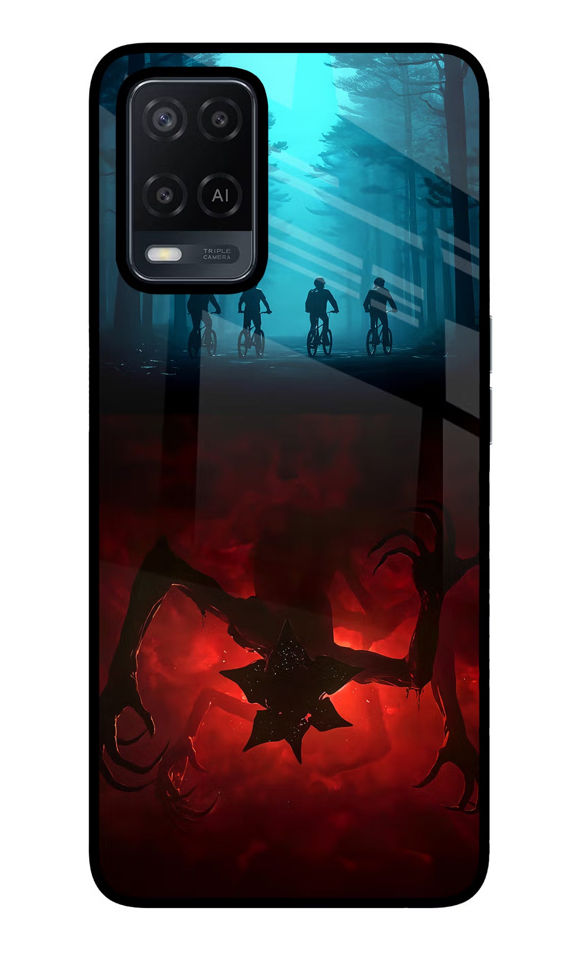 Ordinary Things Downside Up Oppo A54 Glass Case Back Cover by Casekaro