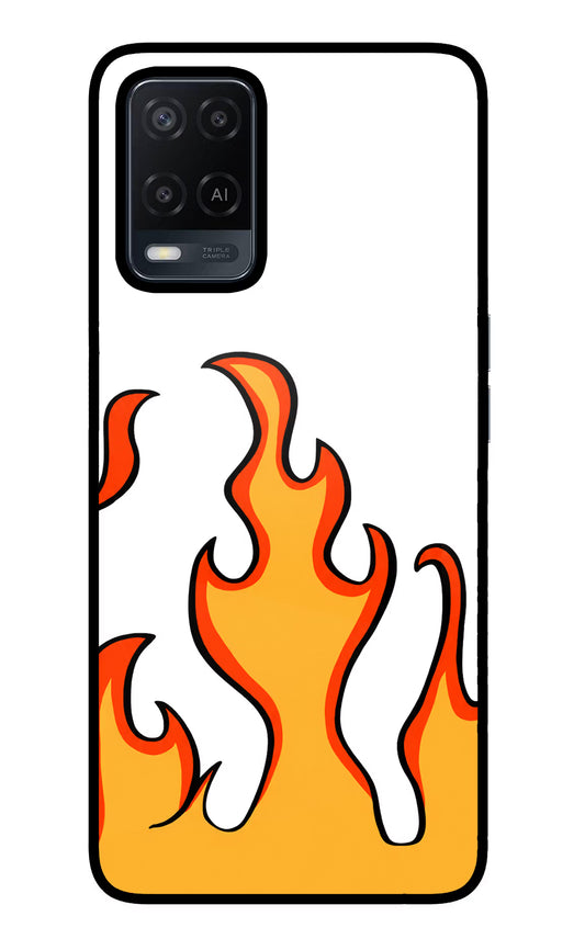 Fired Up – White Oppo A54 Glass Case