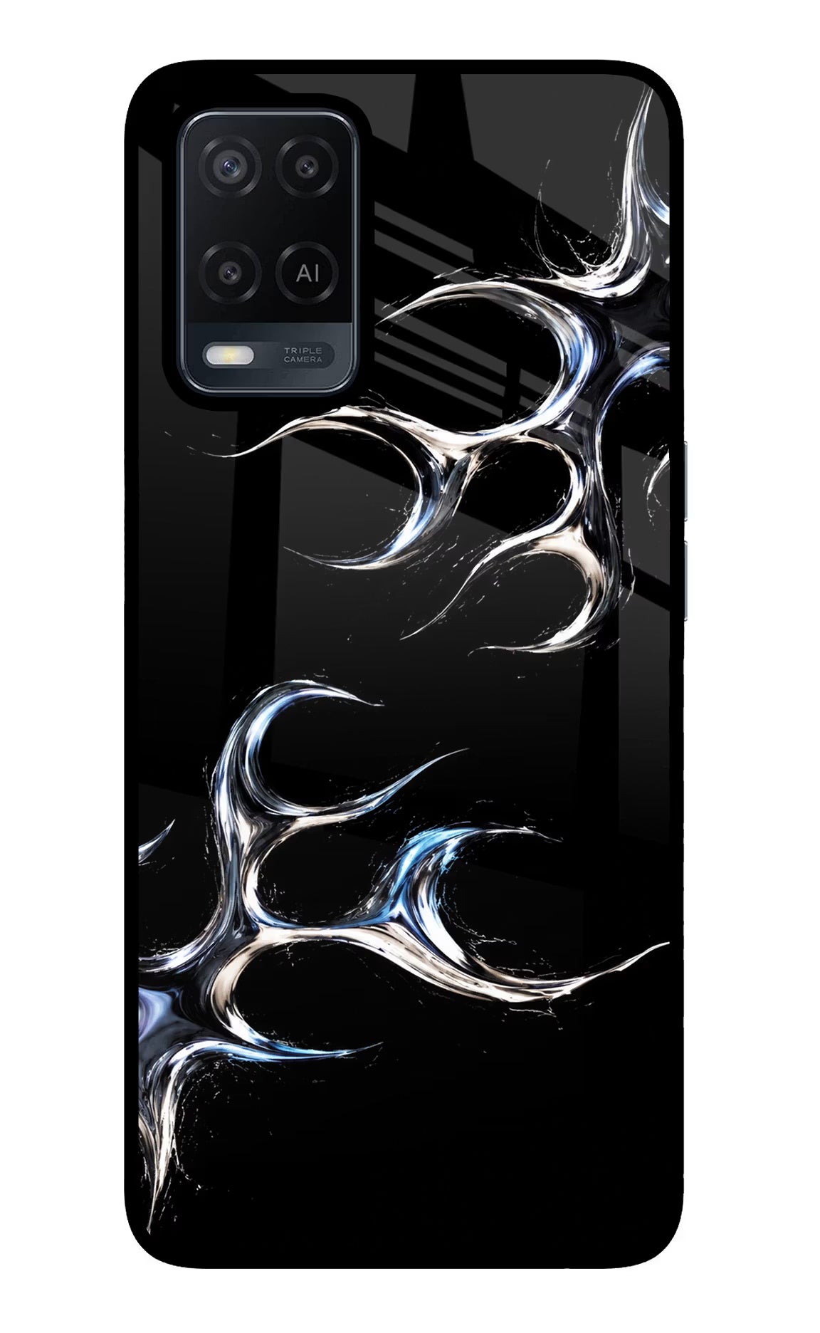 Chrome Tribal Oppo A54 Glass Case Back Cover by Casekaro