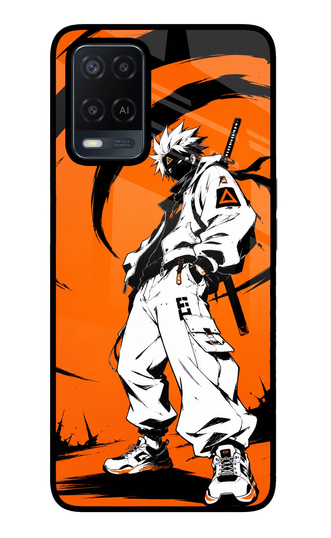 Street Samurai  Oppo A54 Glass Case Back Cover by Casekaro