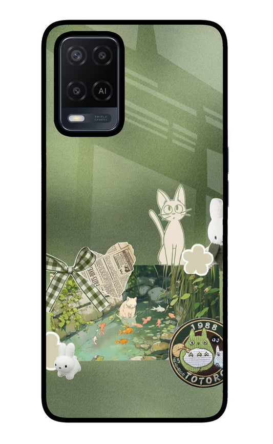 Aesthetic anime Oppo A54 Glass Case