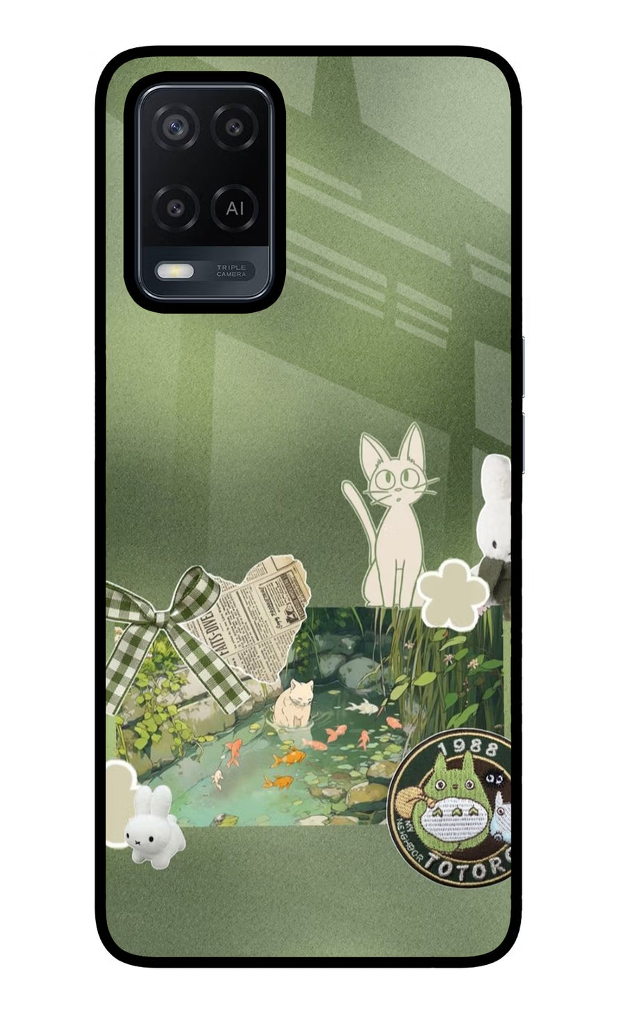 Aesthetic anime Oppo A54 Back Cover, Glass case