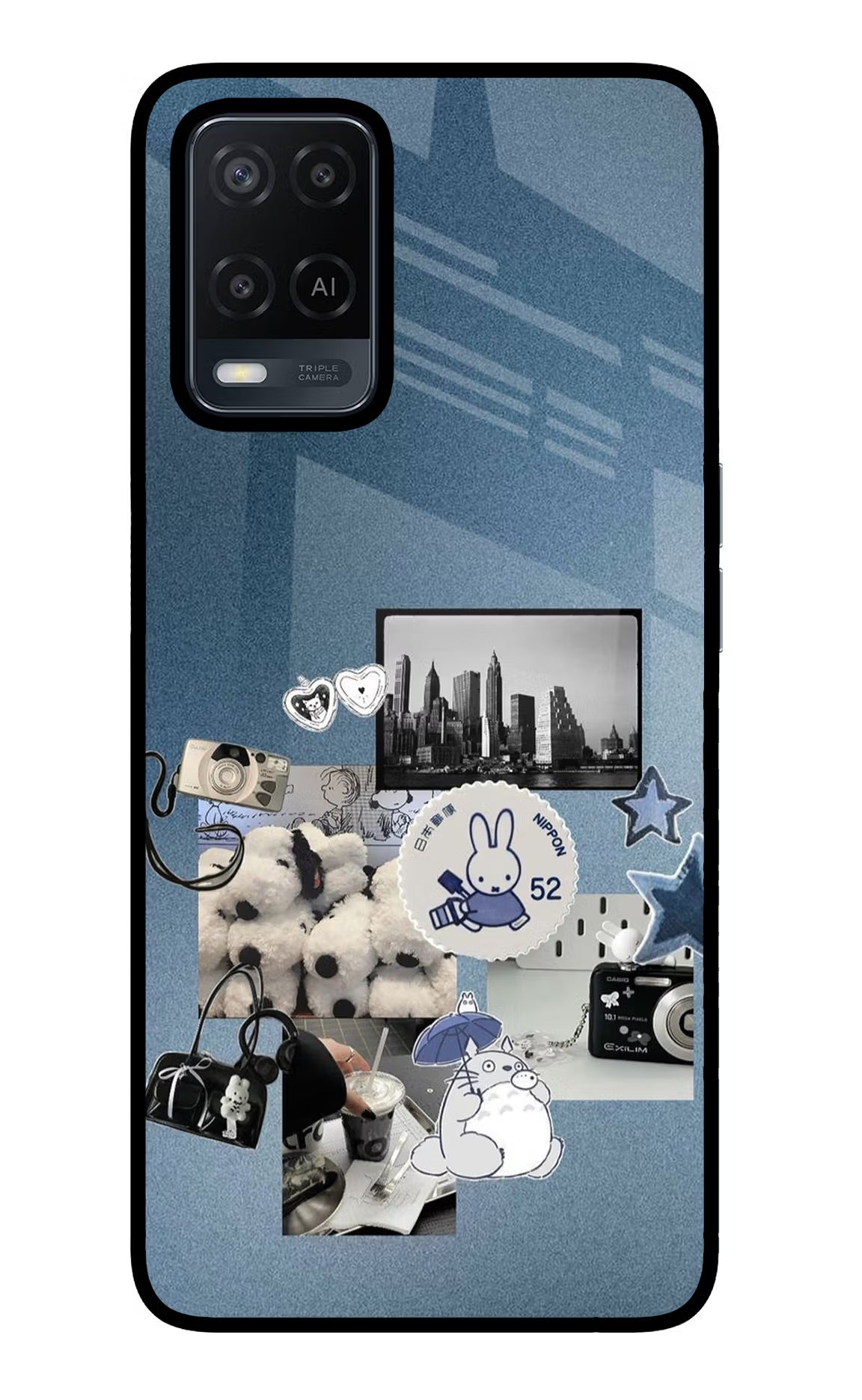 Miffy Oppo A54 Glass Case Back Cover by Casekaro