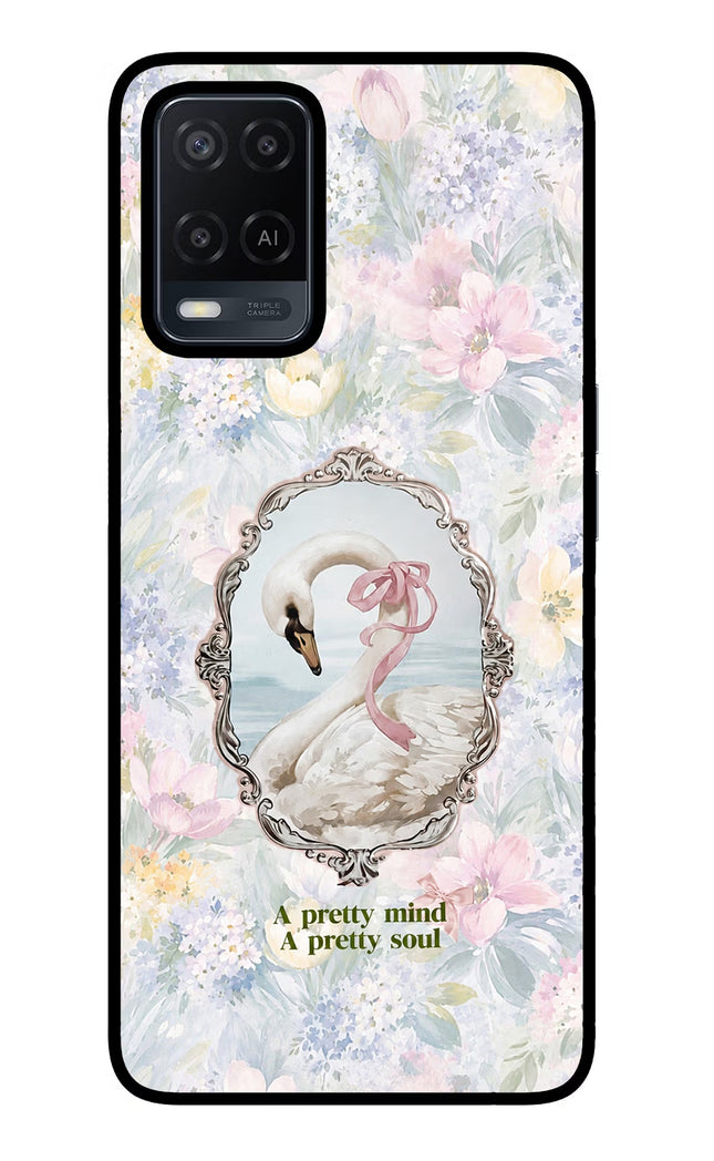 Pretty Mind Pretty Soul Oppo A54 Glass Case Back Cover by Casekaro