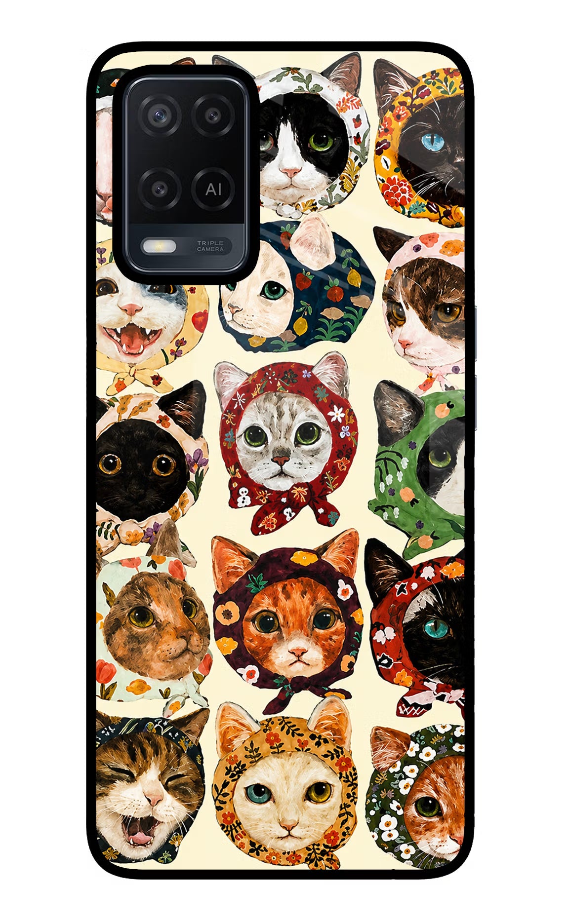 Cool Cat Oppo A54 Glass Case
