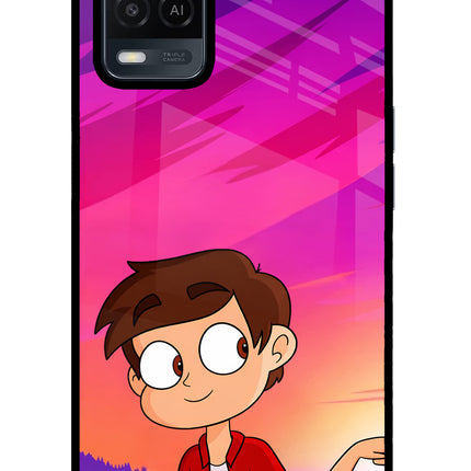 Marco Sunset Oppo A54 Glass Case Back Cover by Casekaro