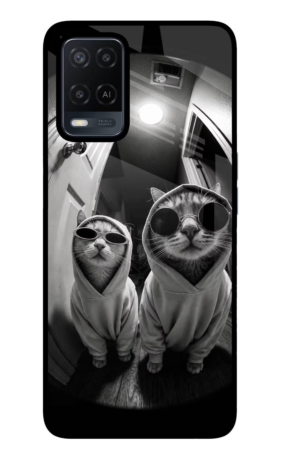 Hood Cats Oppo A54 Glass Case