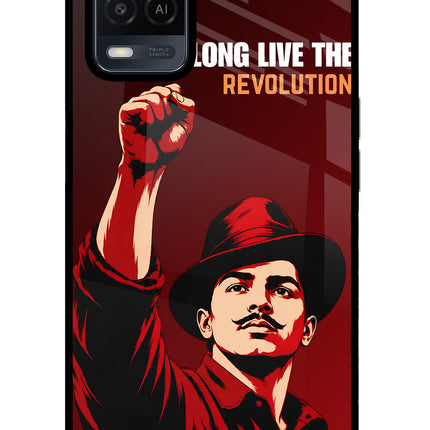 Bhagat Singh Revolution Oppo A54 Glass Case