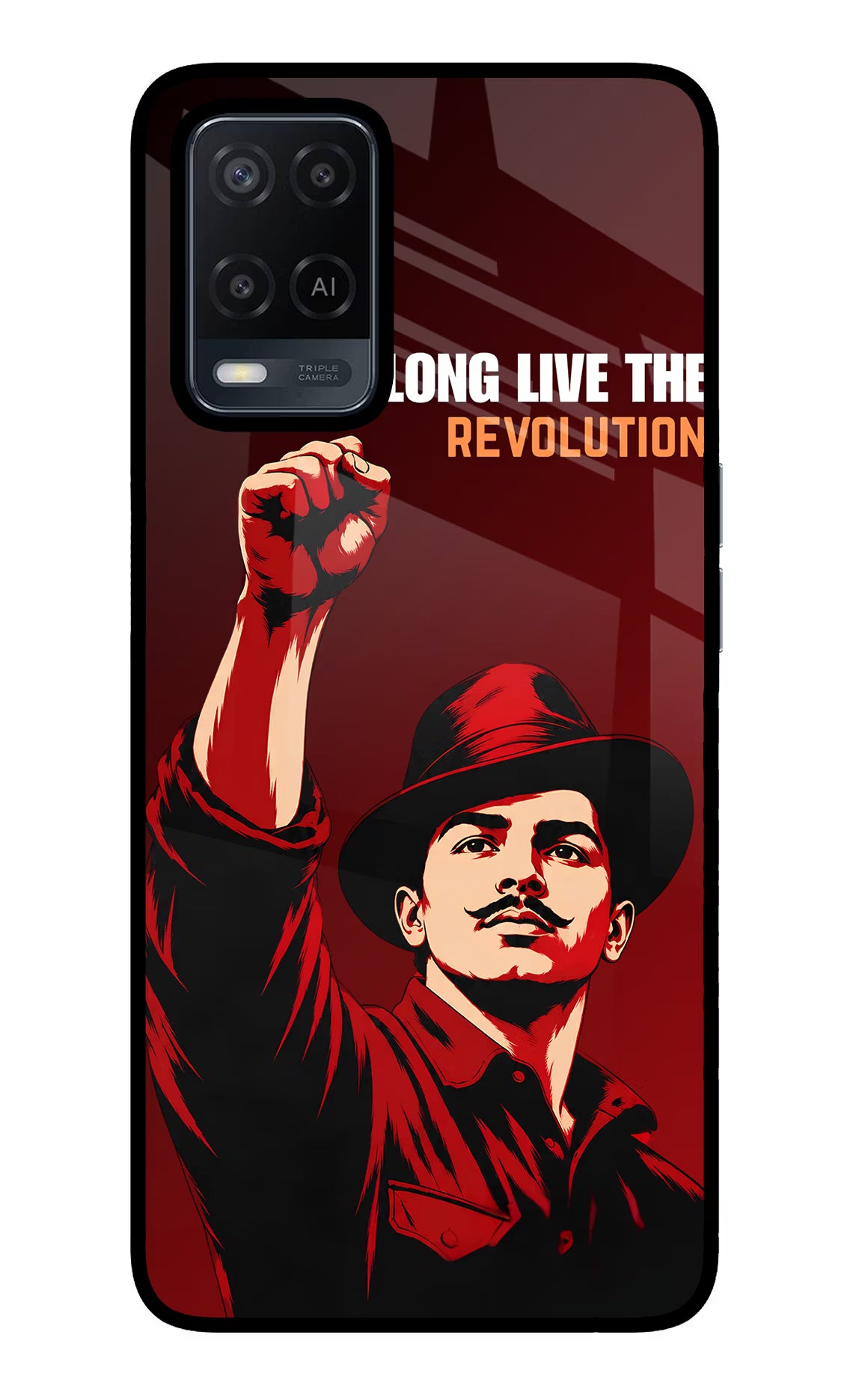 Bhagat Singh Revolution Oppo A54 Glass Case