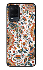 White Mayura Oppo A54 Glass Case