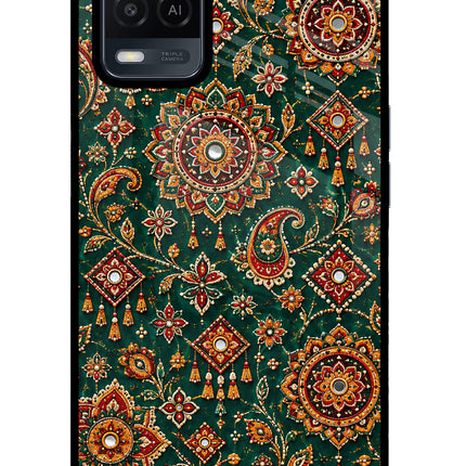 Green Pataka Oppo A54 Glass Case