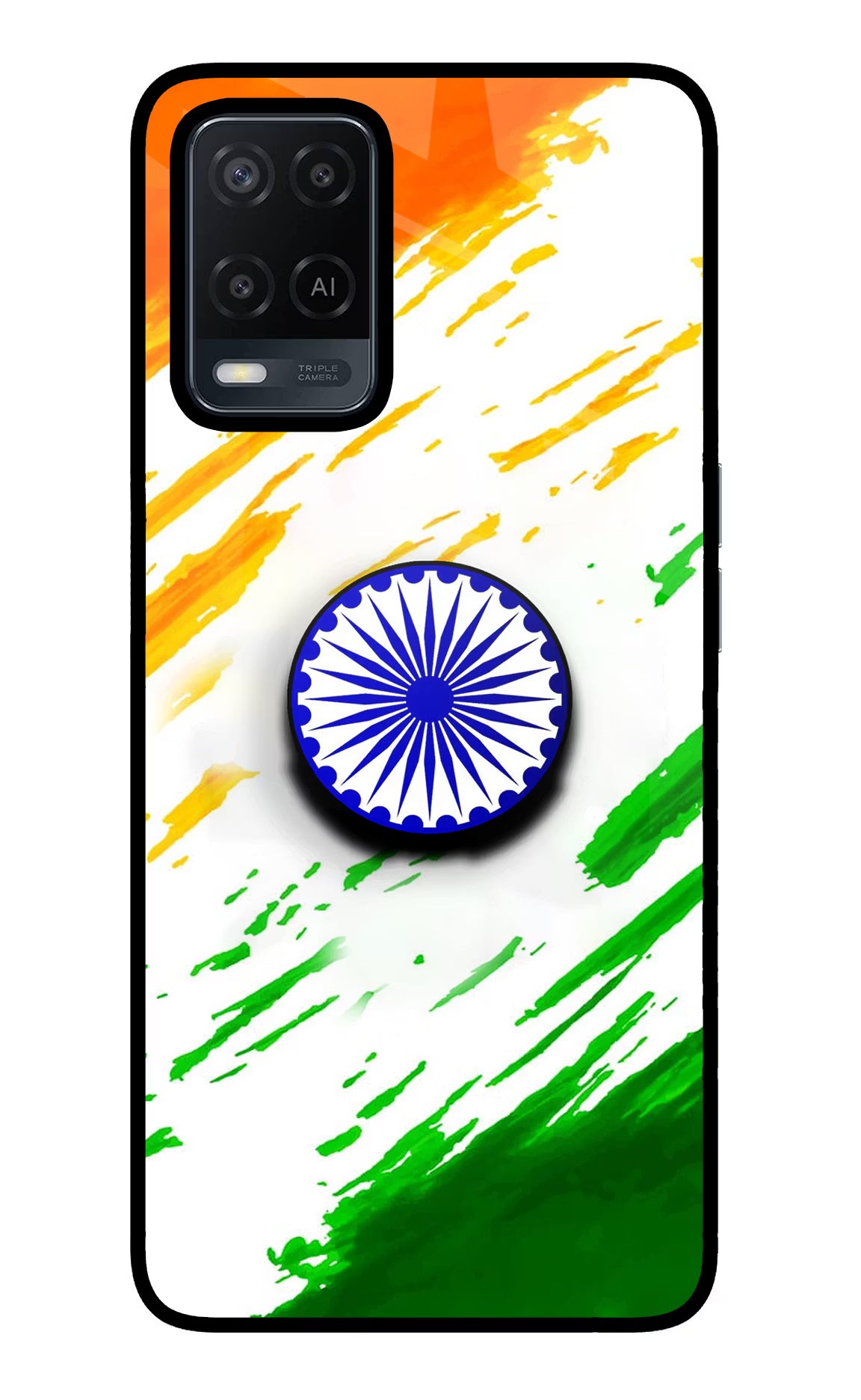 Indian Flag Ashoka Chakra Oppo A54 Pop Case by Casekaro
