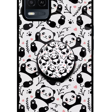Cute Panda Oppo A54 Pop Case by Casekaro