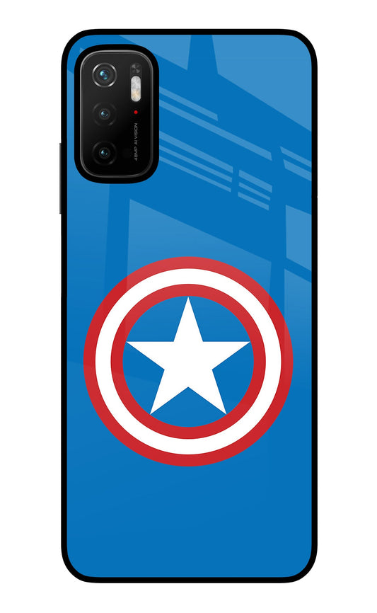 Captain America Logo Poco M3 Pro 5G Glass Case