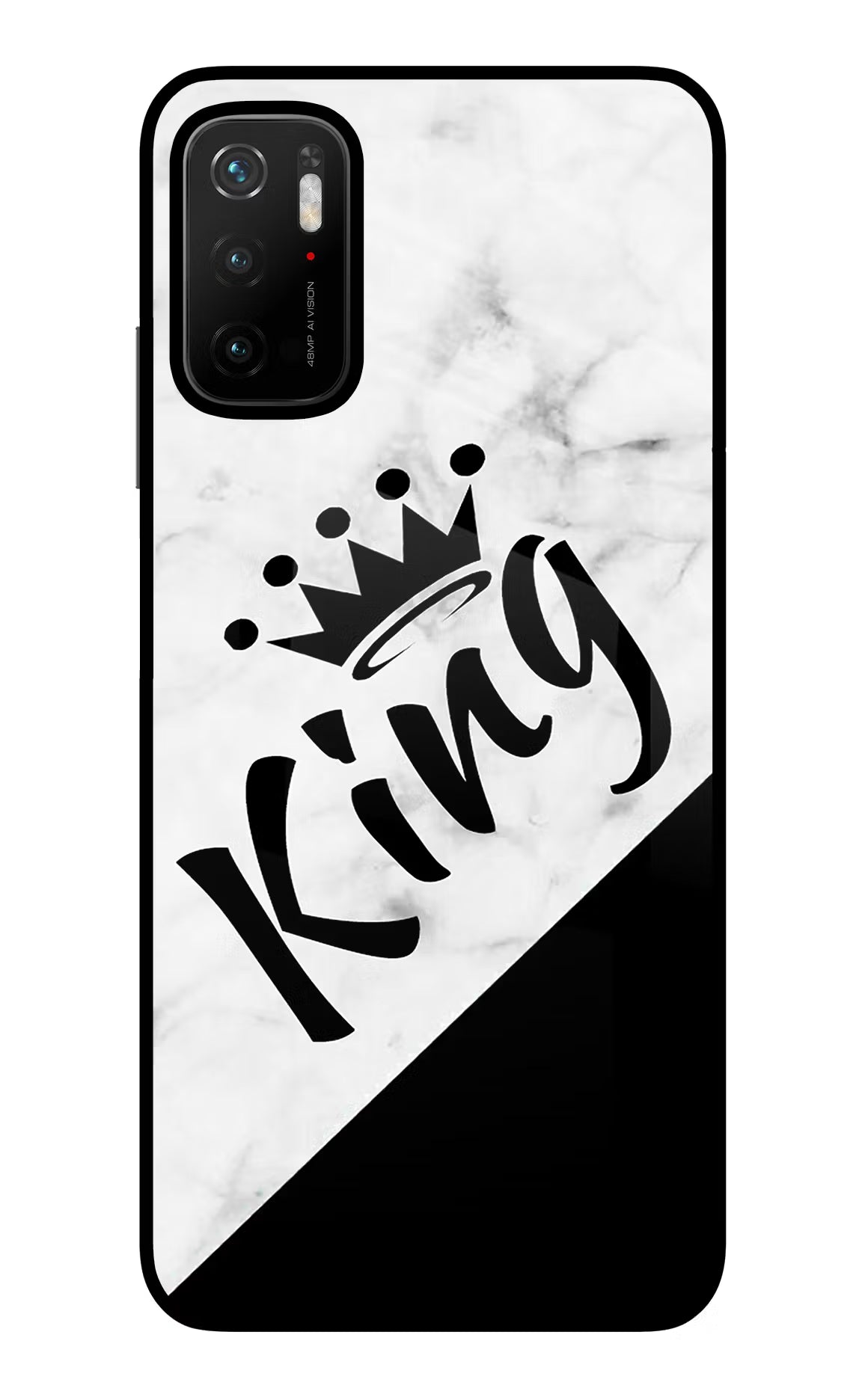 King Poco M3 Pro 5G Glass Case Back Cover by Casekaro