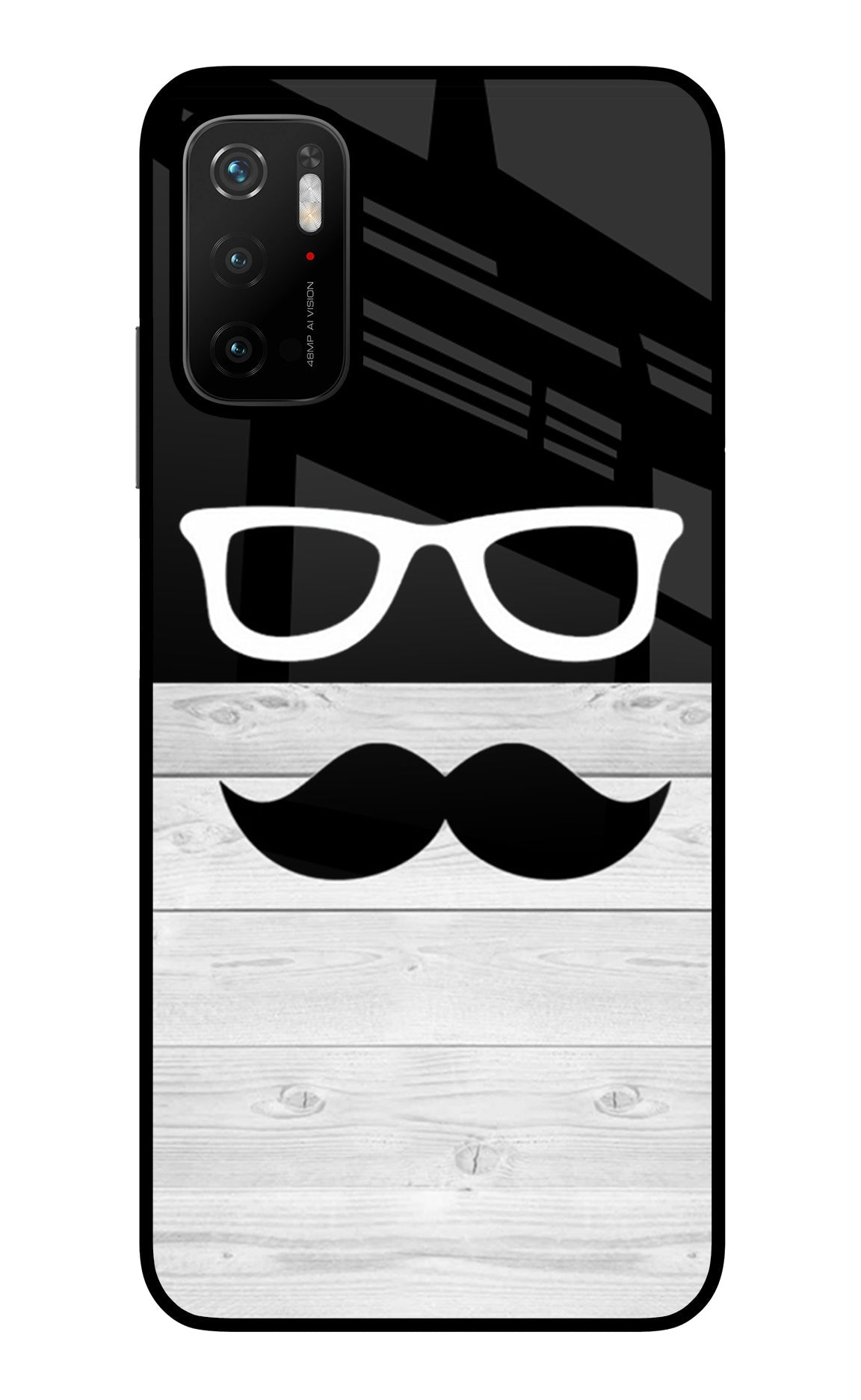 Mustache Poco M3 Pro 5G Glass Case