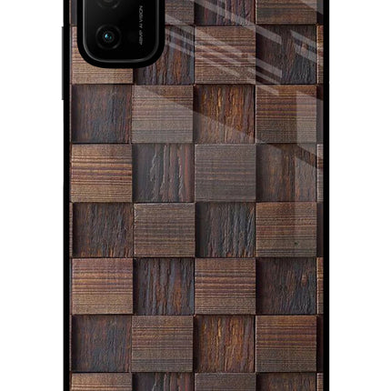 Wooden Cube Design Poco M3 Pro 5G Glass Case