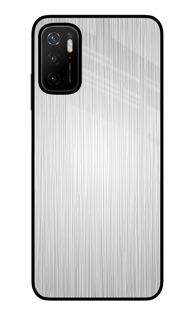 Wooden Grey Texture Poco M3 Pro 5G Glass Case Back Cover by Casekaro