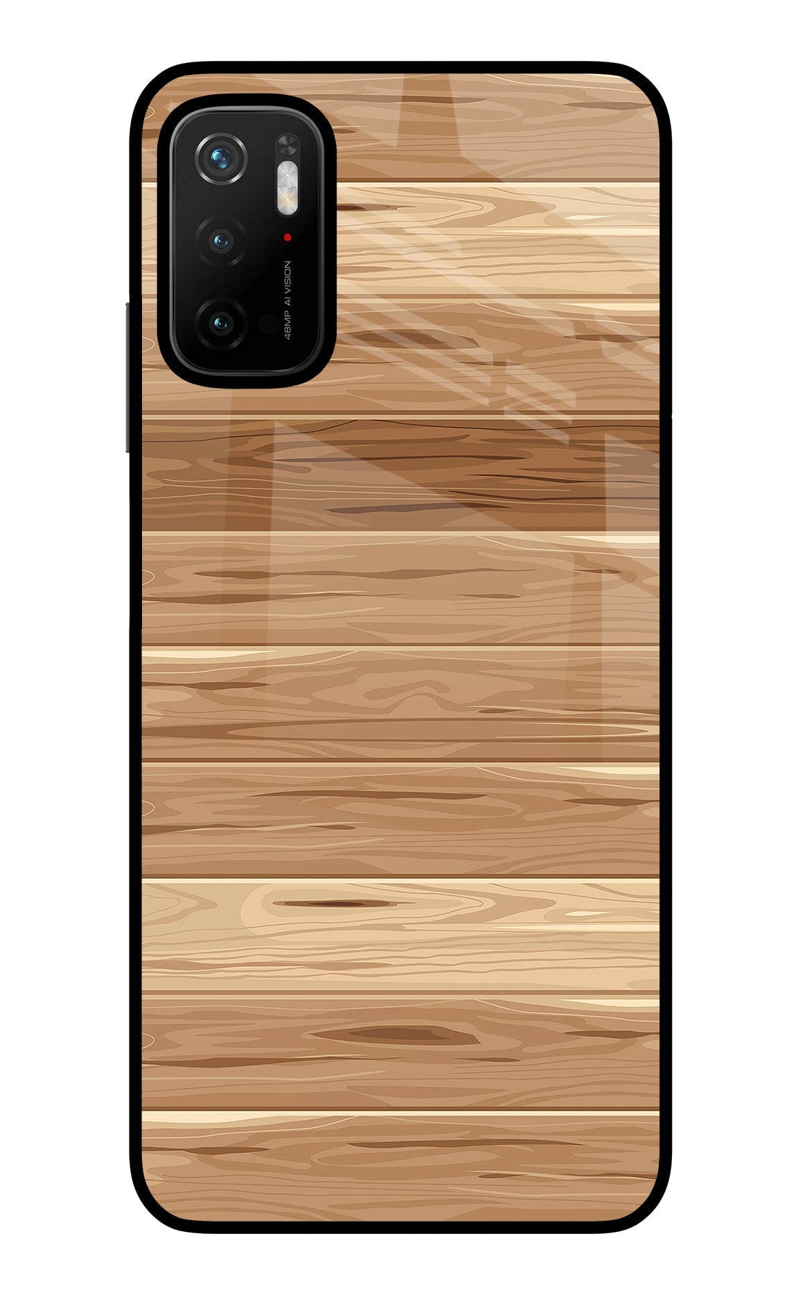 Wooden Vector Poco M3 Pro 5G Back Cover