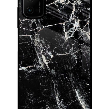 Black Marble Texture Poco M3 Pro 5G Glass Case