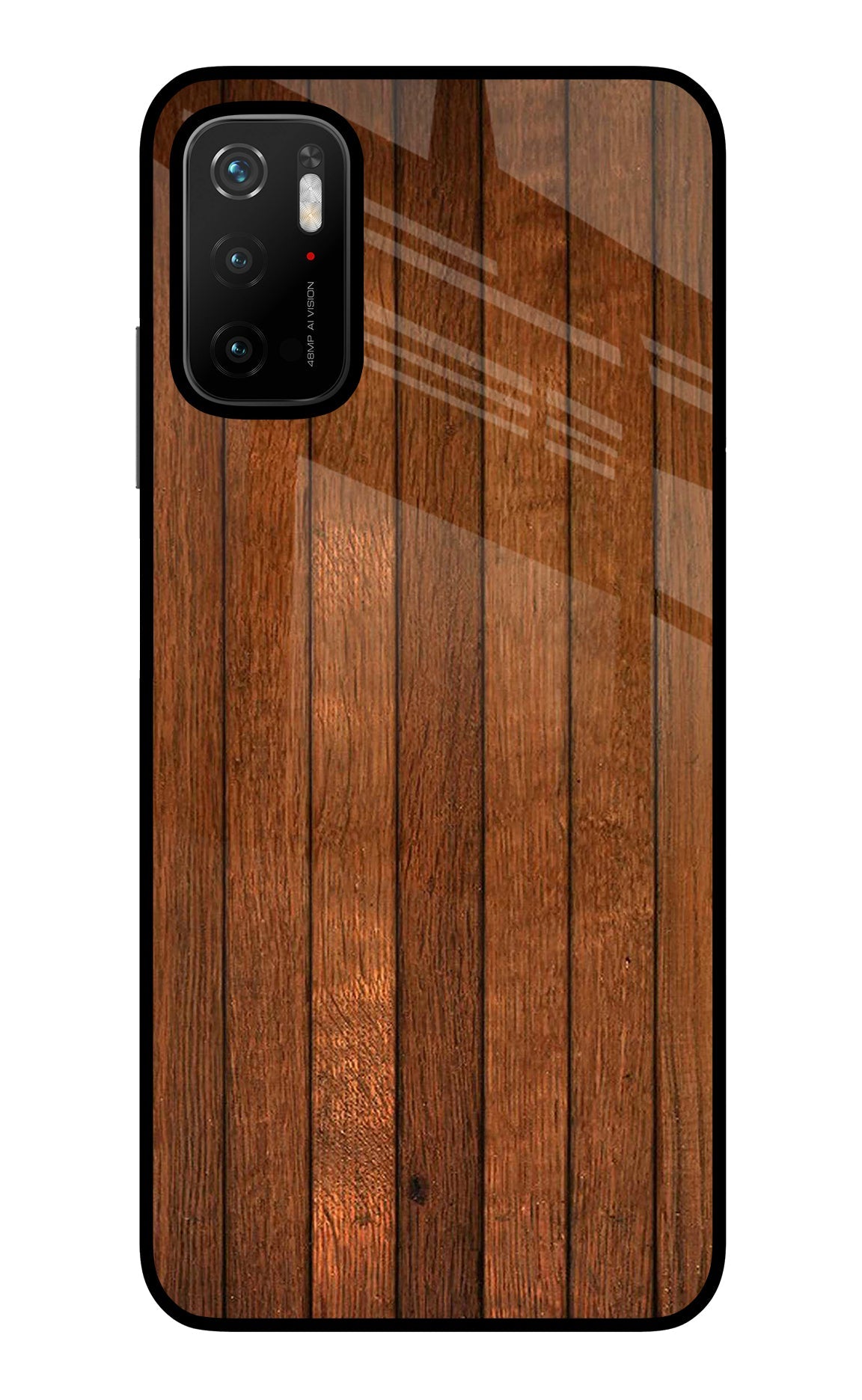 Wooden Artwork Bands Poco M3 Pro 5G Back Cover