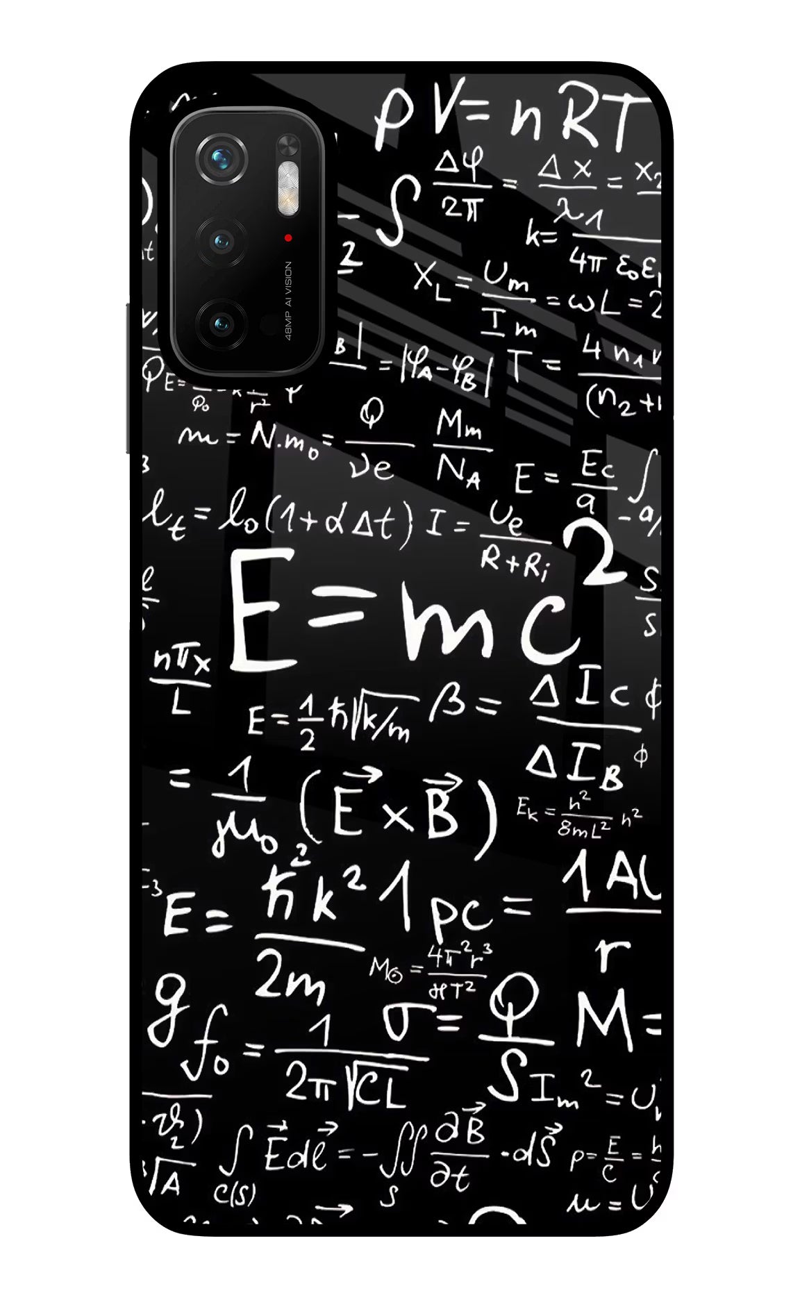 Physics Formula Poco M3 Pro 5G Glass Case Back Cover by Casekaro
