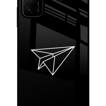 Paper Plane White Poco M3 Pro 5G Glass Case