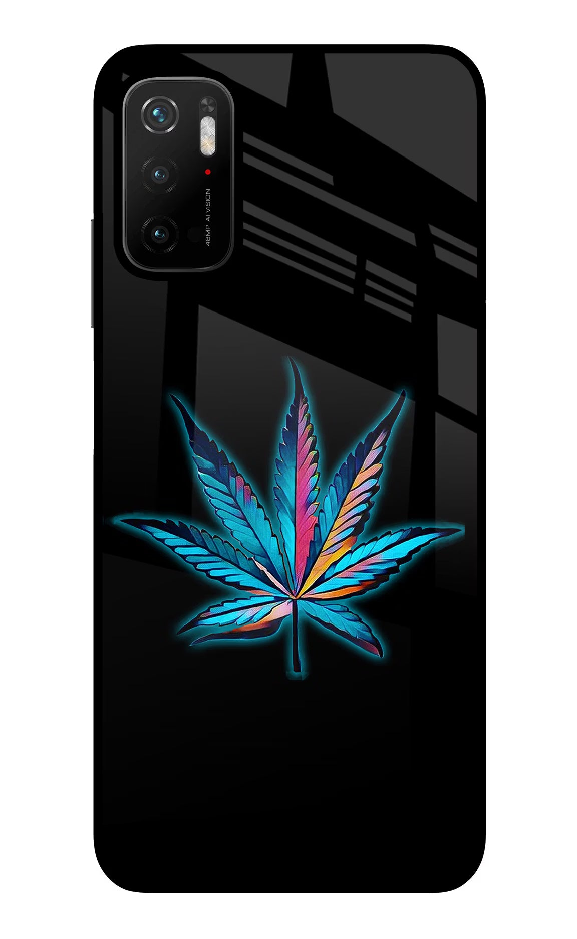 Weed Poco M3 Pro 5G Glass Case Back Cover by Casekaro