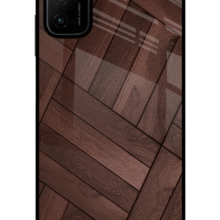 Wooden Texture Design Poco M3 Pro 5G Glass Case