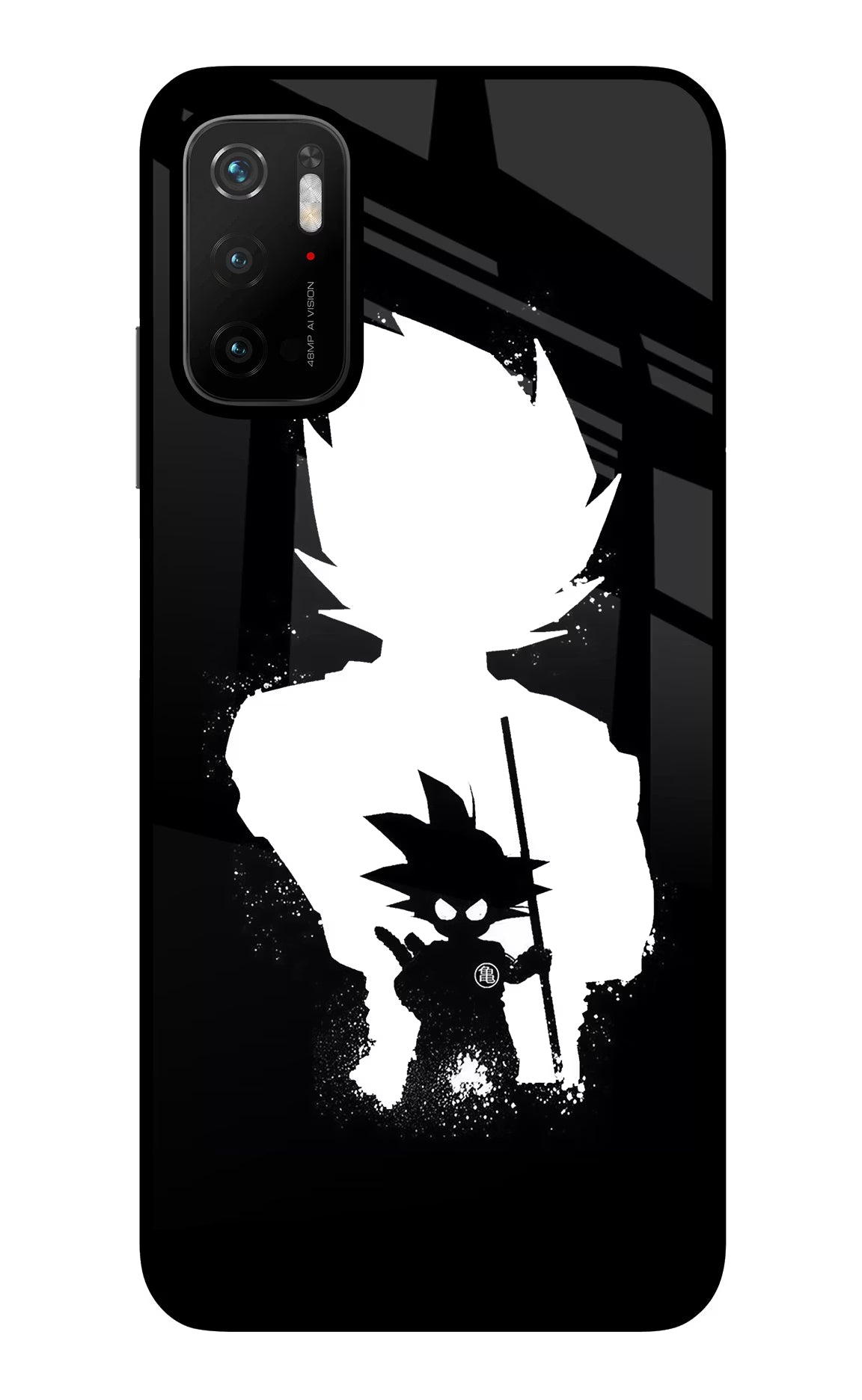 Goku Shadow Poco M3 Pro 5G Glass Case Back Cover by Casekaro