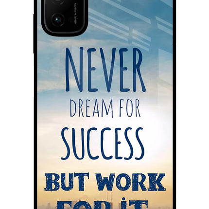 Never Dream For Success But Work For It Poco M3 Pro 5G Glass Case