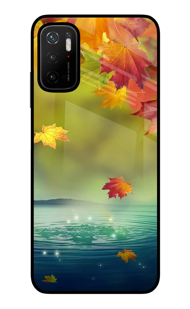 Flowers Poco M3 Pro 5G Glass Case