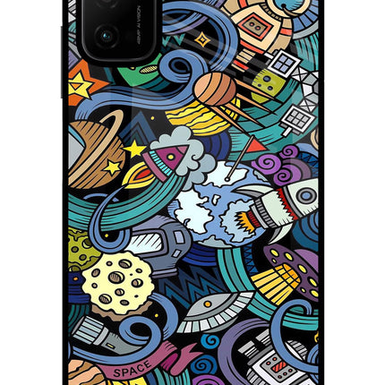Space Abstract Poco M3 Pro 5G Glass Case