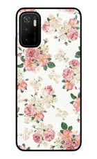 Flowers Poco M3 Pro 5G Glass Case