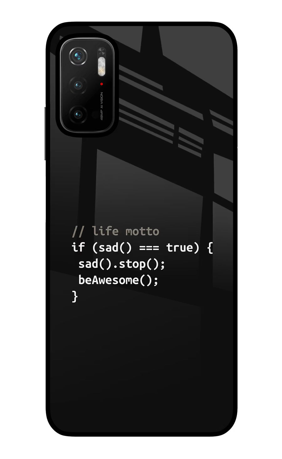 Life Motto Code Poco M3 Pro 5G Back Cover, Glass case